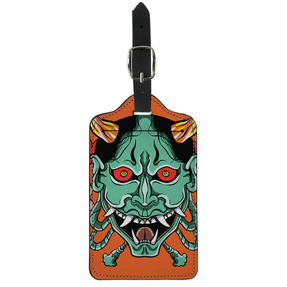 Japanese Demon Print Luggage Tag