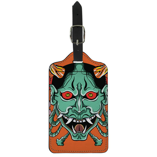 Japanese Demon Print Luggage Tag