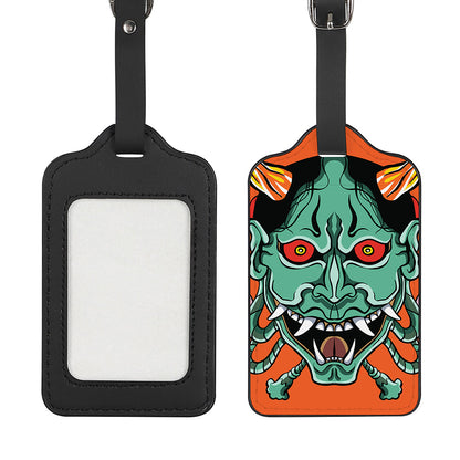 Japanese Demon Print Luggage Tag