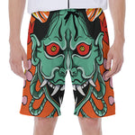 Japanese Demon Print Men's Beach Shorts