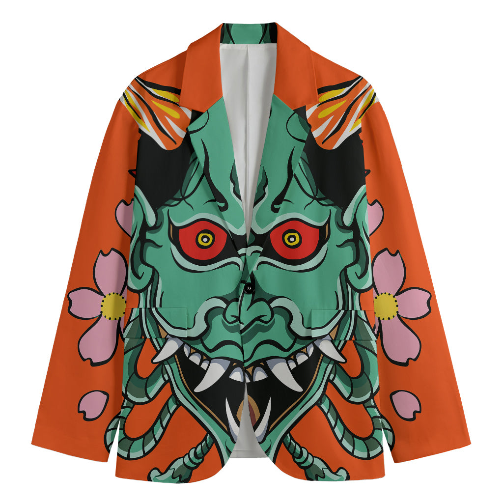 Japanese Demon Print Men's Blazer