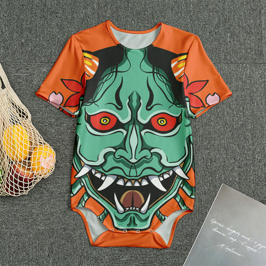 Japanese Demon Print Men's Bodysuit