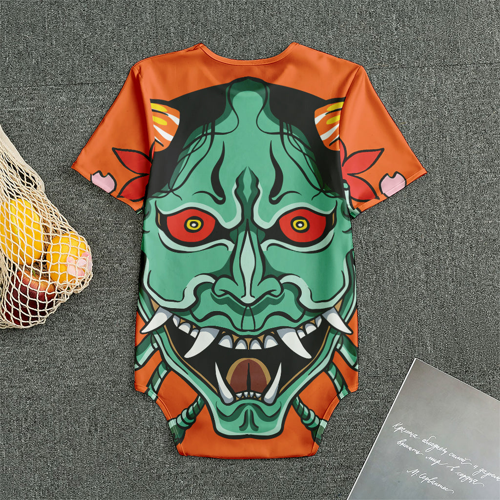 Japanese Demon Print Men's Bodysuit