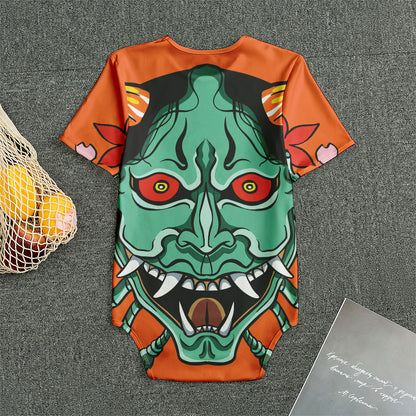 Japanese Demon Print Men's Bodysuit