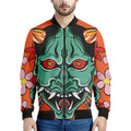 Japanese Demon Print Men's Bomber Jacket