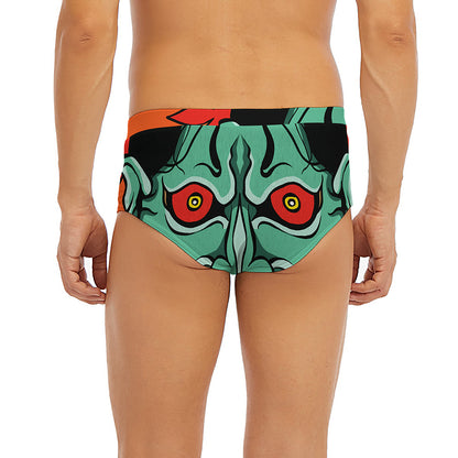 Japanese Demon Print Men's Briefs