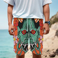 Japanese Demon Print Men's Cargo Shorts