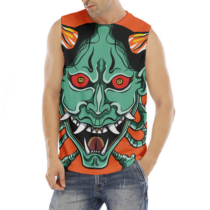 Japanese Demon Print Men's Fitness Tank Top
