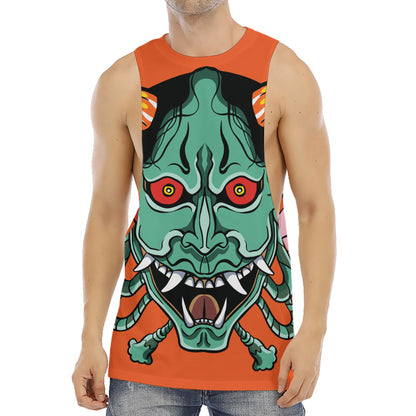 Japanese Demon Print Men's Muscle Tank Top