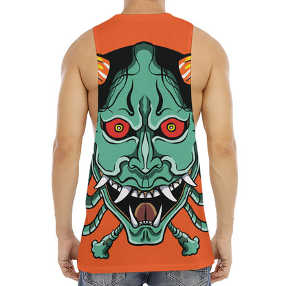 Japanese Demon Print Men's Muscle Tank Top