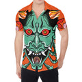 Japanese Demon Print Men's Shirt