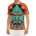 Japanese Demon Print Men's Short Sleeve Rash Guard