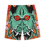 Japanese Demon Print Men's Sports Shorts