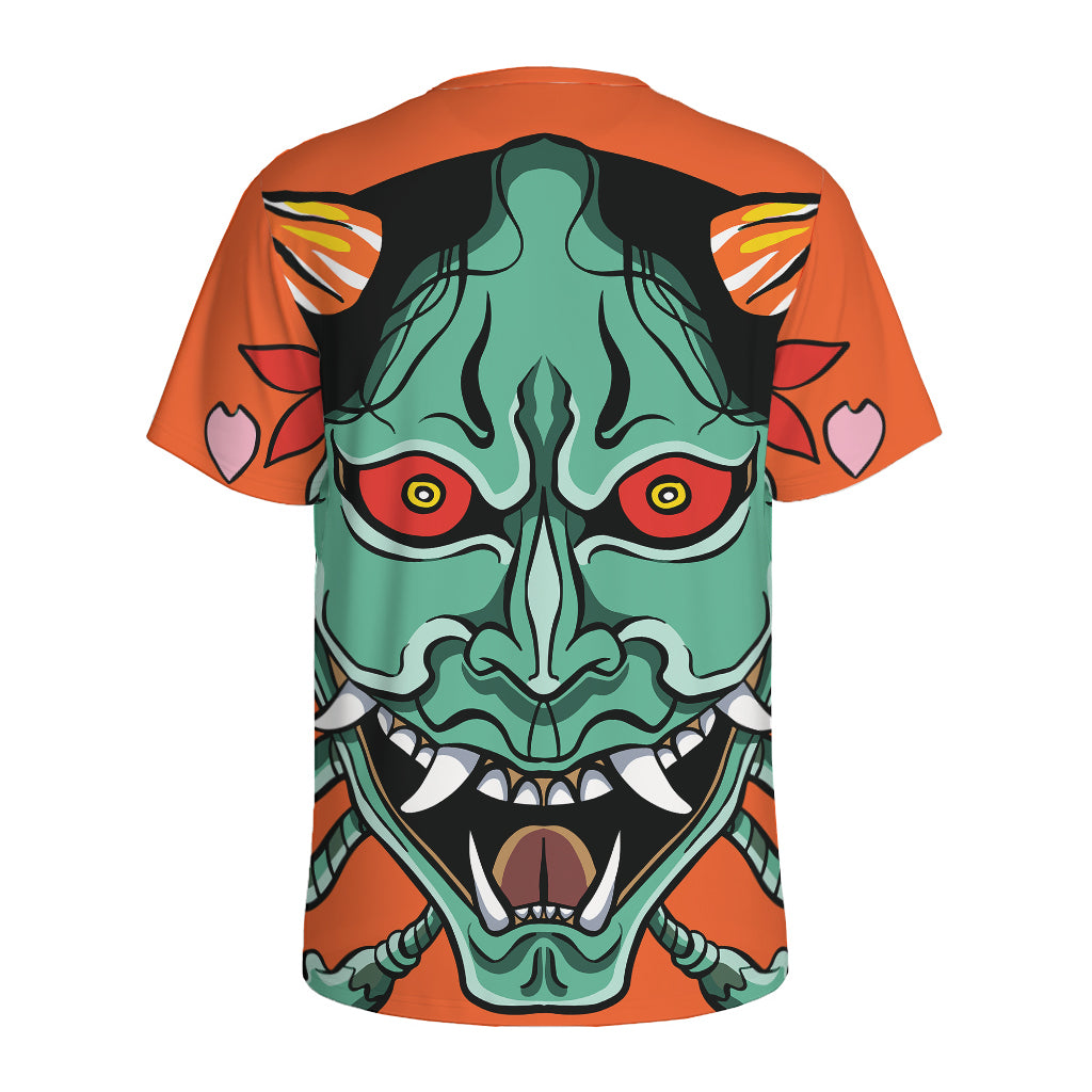 Japanese Demon Print Men's Sports T-Shirt