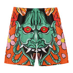 Japanese Demon Print Men's Swim Trunks