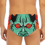 Japanese Demon Print Men's Triangle Swim Briefs
