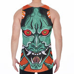 Japanese Demon Print Men's Velvet Tank Top