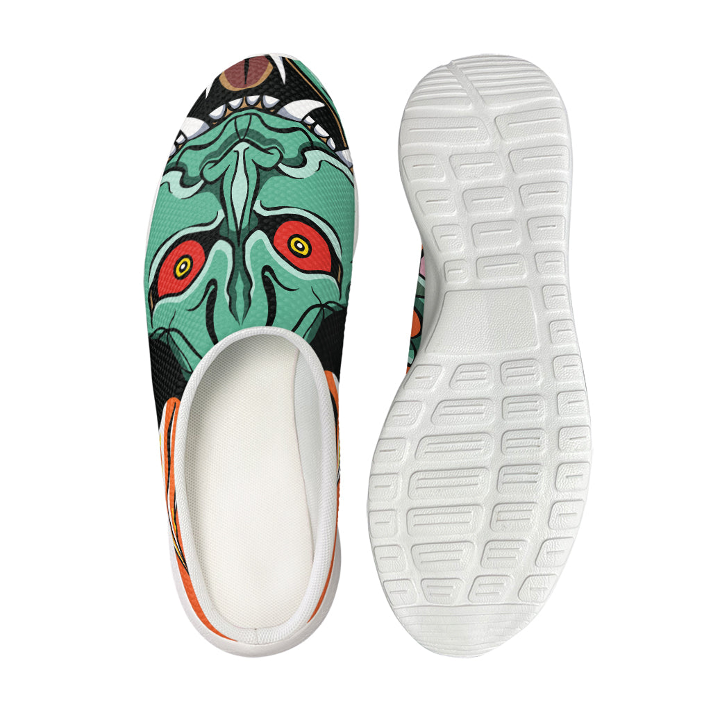 Japanese Demon Print Mesh Casual Shoes