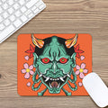 Japanese Demon Print Mouse Pad
