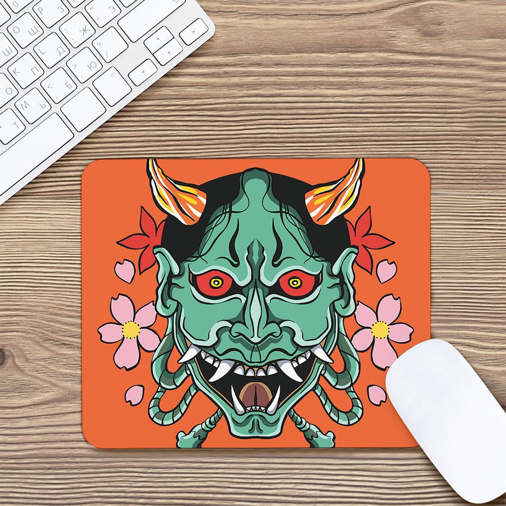 Japanese Demon Print Mouse Pad