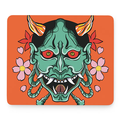 Japanese Demon Print Mouse Pad