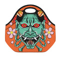 Japanese Demon Print Neoprene Lunch Bag