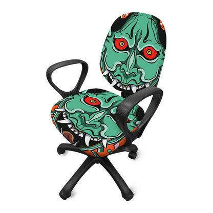 Japanese Demon Print Office Chair Cover