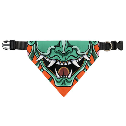 Japanese Demon Print Over The Collar Dog Bandana