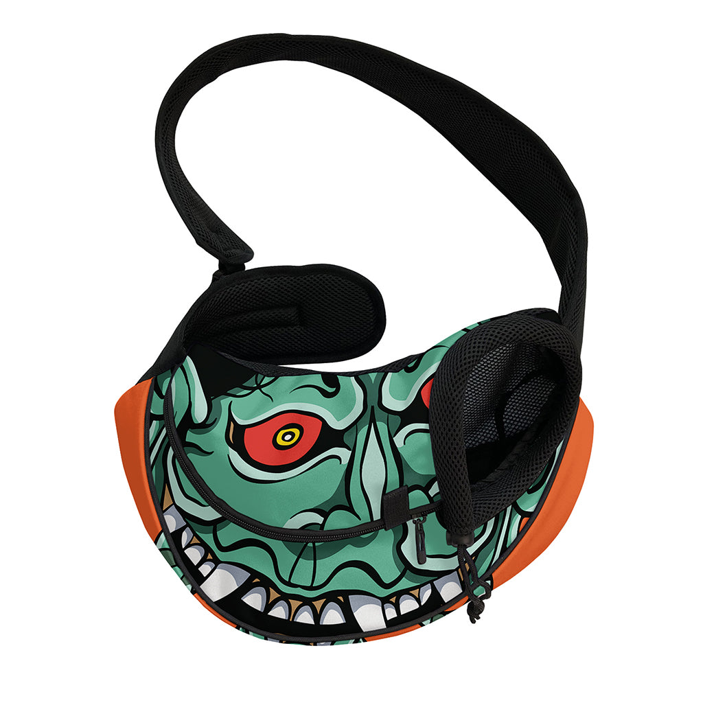 Japanese Demon Print Pet Sling Carrier