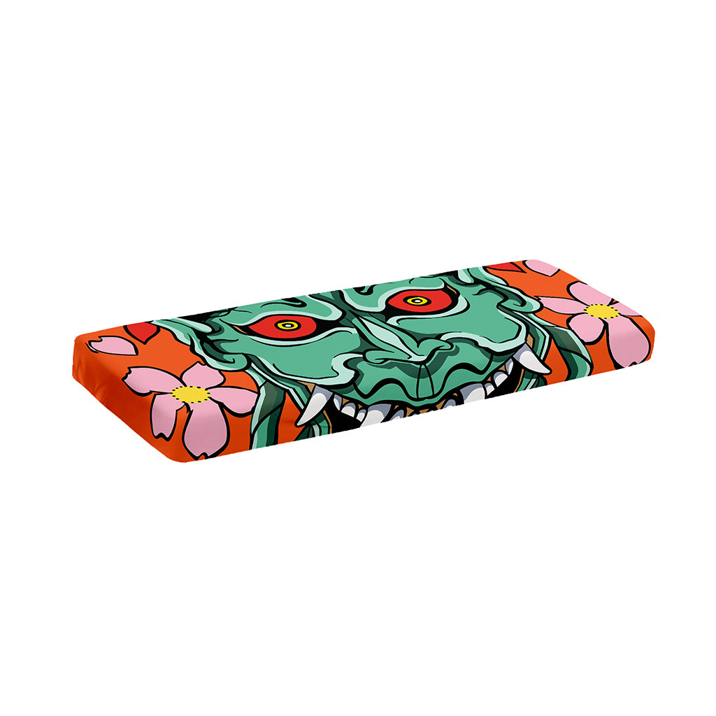 Japanese Demon Print Piano Keyboard Cover