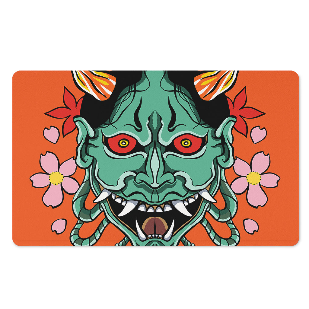 Japanese Demon Print Polyester Doormat