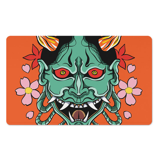 Japanese Demon Print Polyester Doormat
