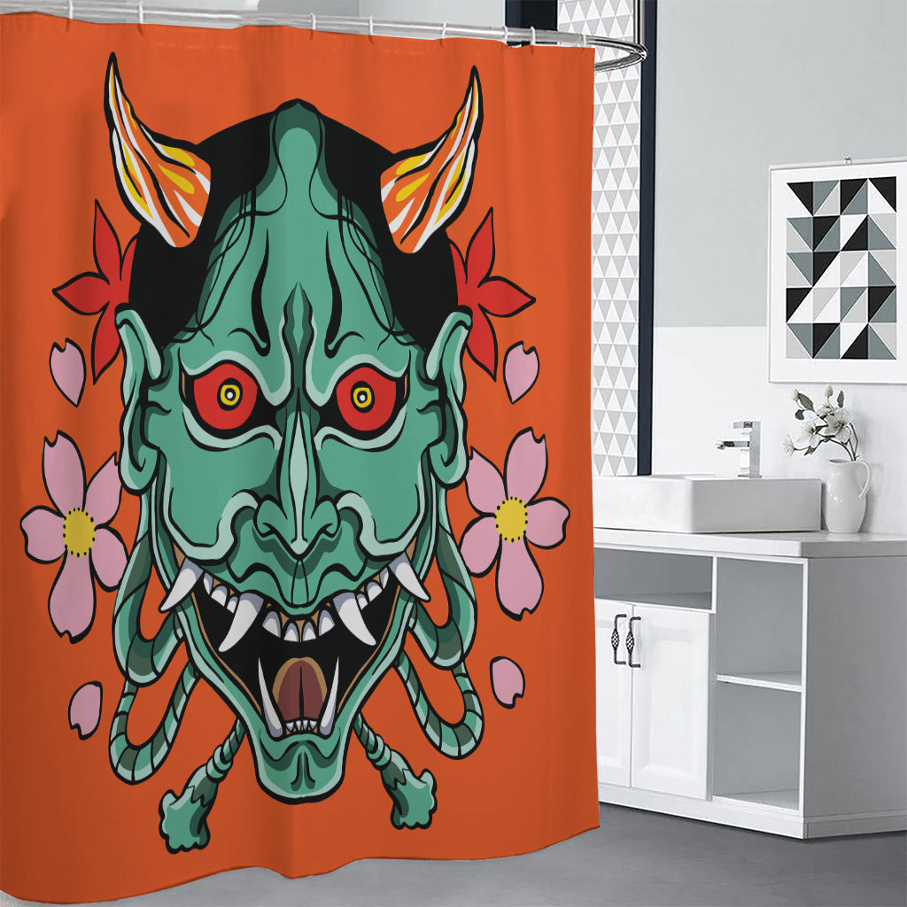 Japanese Demon Print Premium Shower Curtain