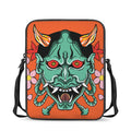 Japanese Demon Print Rectangular Crossbody Bag