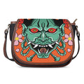 Japanese Demon Print Saddle Bag
