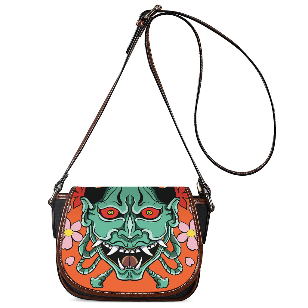 Japanese Demon Print Saddle Bag