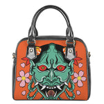 Japanese Demon Print Shoulder Handbag