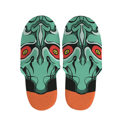 Japanese Demon Print Slippers
