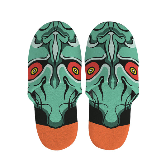Japanese Demon Print Slippers