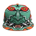 Japanese Demon Print Snapback Cap