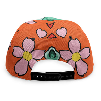 Japanese Demon Print Snapback Cap