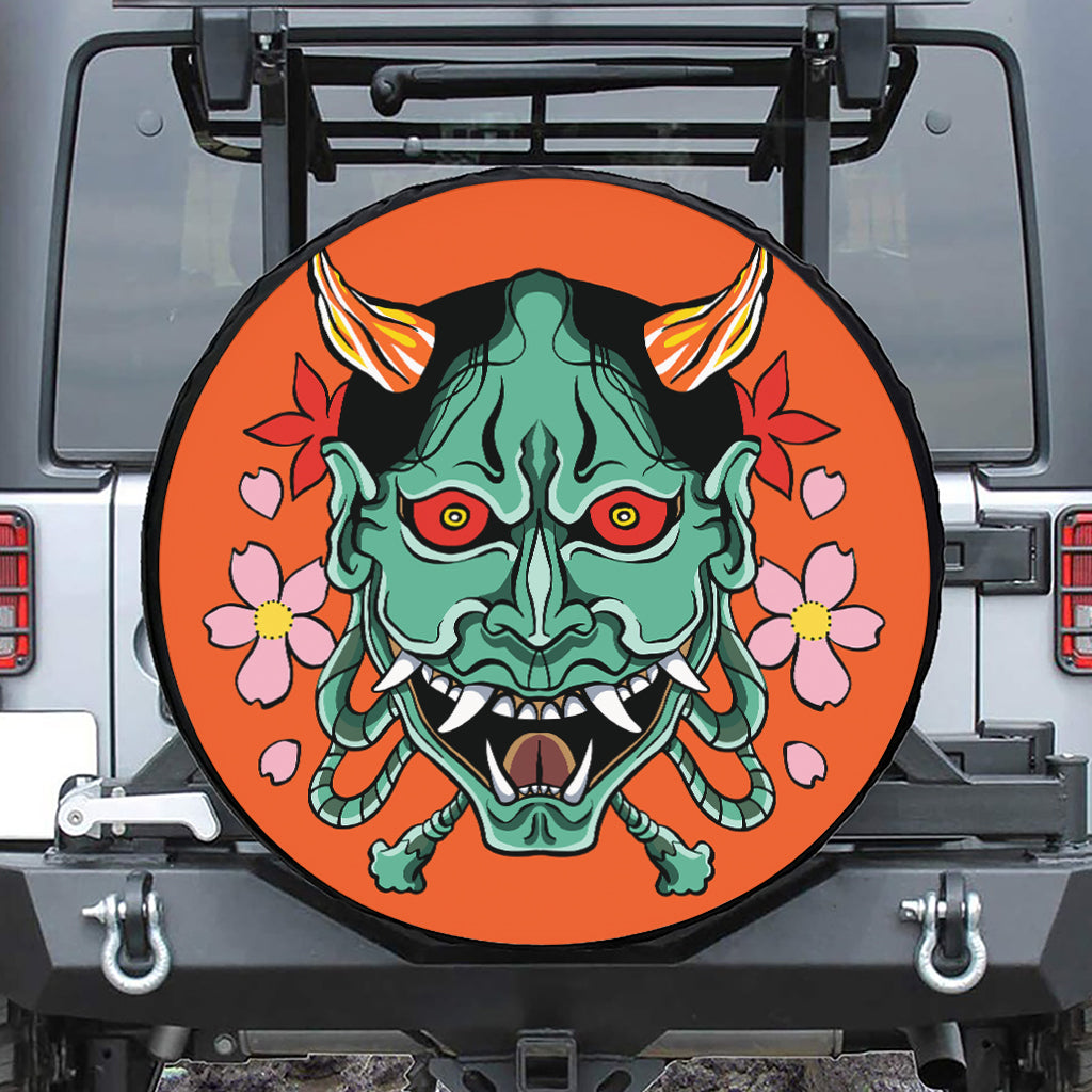 Japanese Demon Print Tire Cover