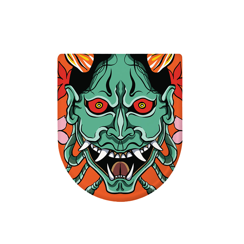 Japanese Demon Print Toilet Lid Cover