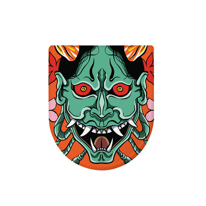 Japanese Demon Print Toilet Lid Cover