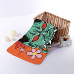 Japanese Demon Print Towel