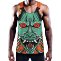 Japanese Demon Print Men's Workout Tank Top
