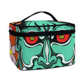 Japanese Demon Print Travel Makeup Bag