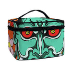 Japanese Demon Print Travel Makeup Bag