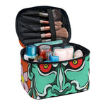 Japanese Demon Print Travel Makeup Bag