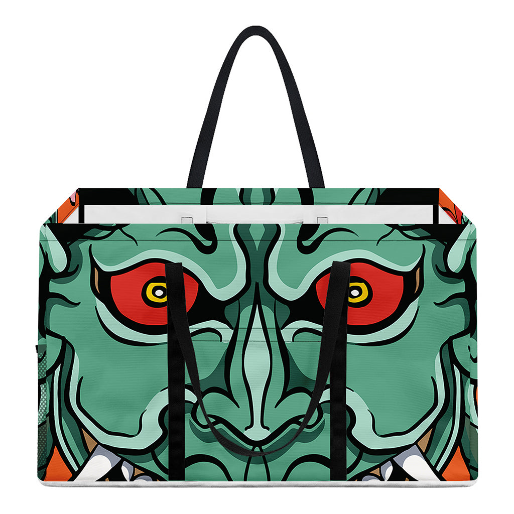 Japanese Demon Print Utility Tote Bag